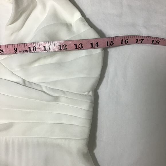 LULU'S S Elegant Glamour White Pleated Halter Cutout Maxi  Dress NWT b136 *flaw - Picture 5 of 13